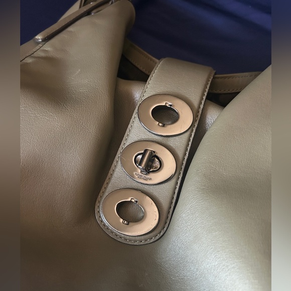 Coach Olive Green Leather Shoulder Handbag #C1482-32325 - Picture 5 of 6